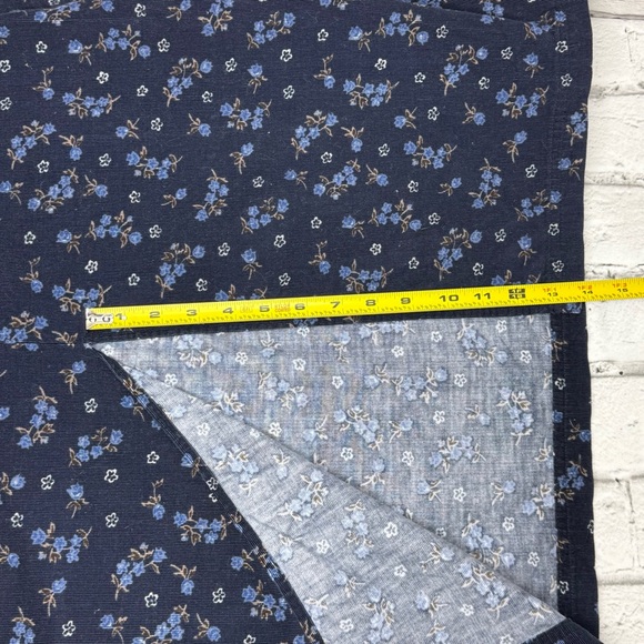 Bobbie Brooks Corduroy Jumper Dress Sz L Blue Floral Country Prairie Cottagecore - Picture 5 of 10